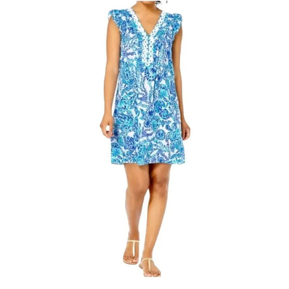 NEW Lilly Pulitzer Dress Joan Tunic Dress, Shell Me You Love Me - Picture 5 of 9